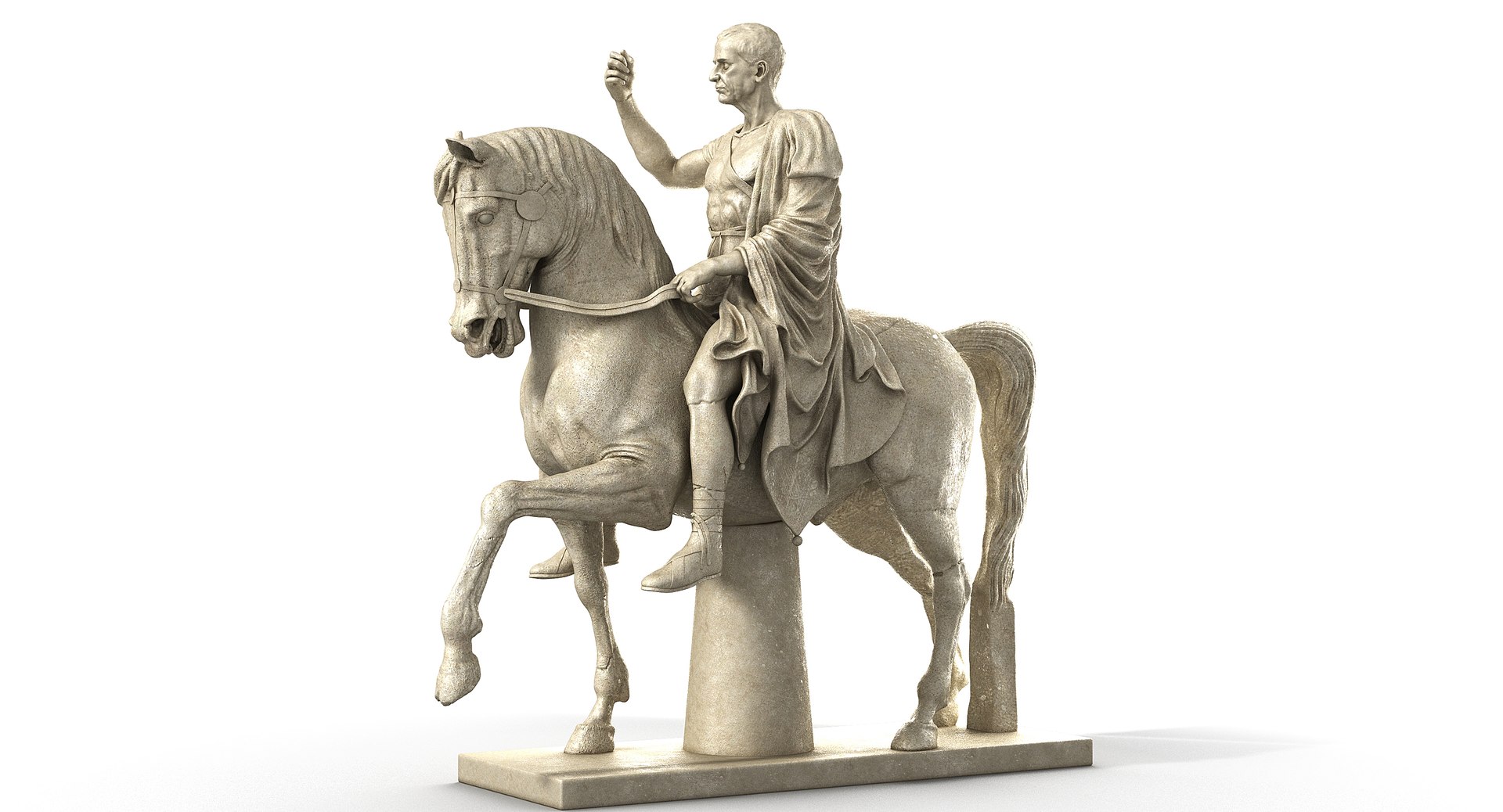 Equestrian Statue Marcus Nonius 3d Model