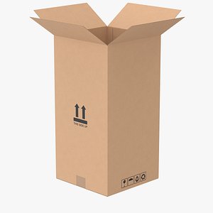 Cardboard Box 50x50x100 Half Open