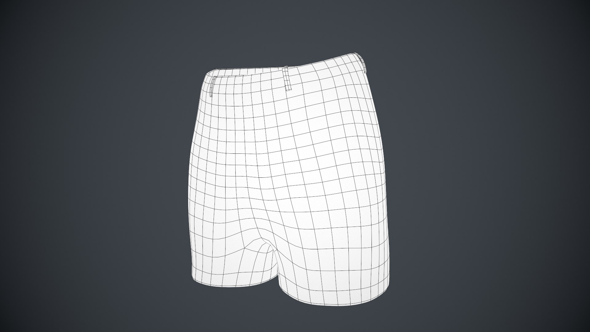 White Shorts Style 1 3D model - TurboSquid 1986878
