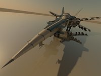 3D Sci-Fi AirFighter V2 - High Poly