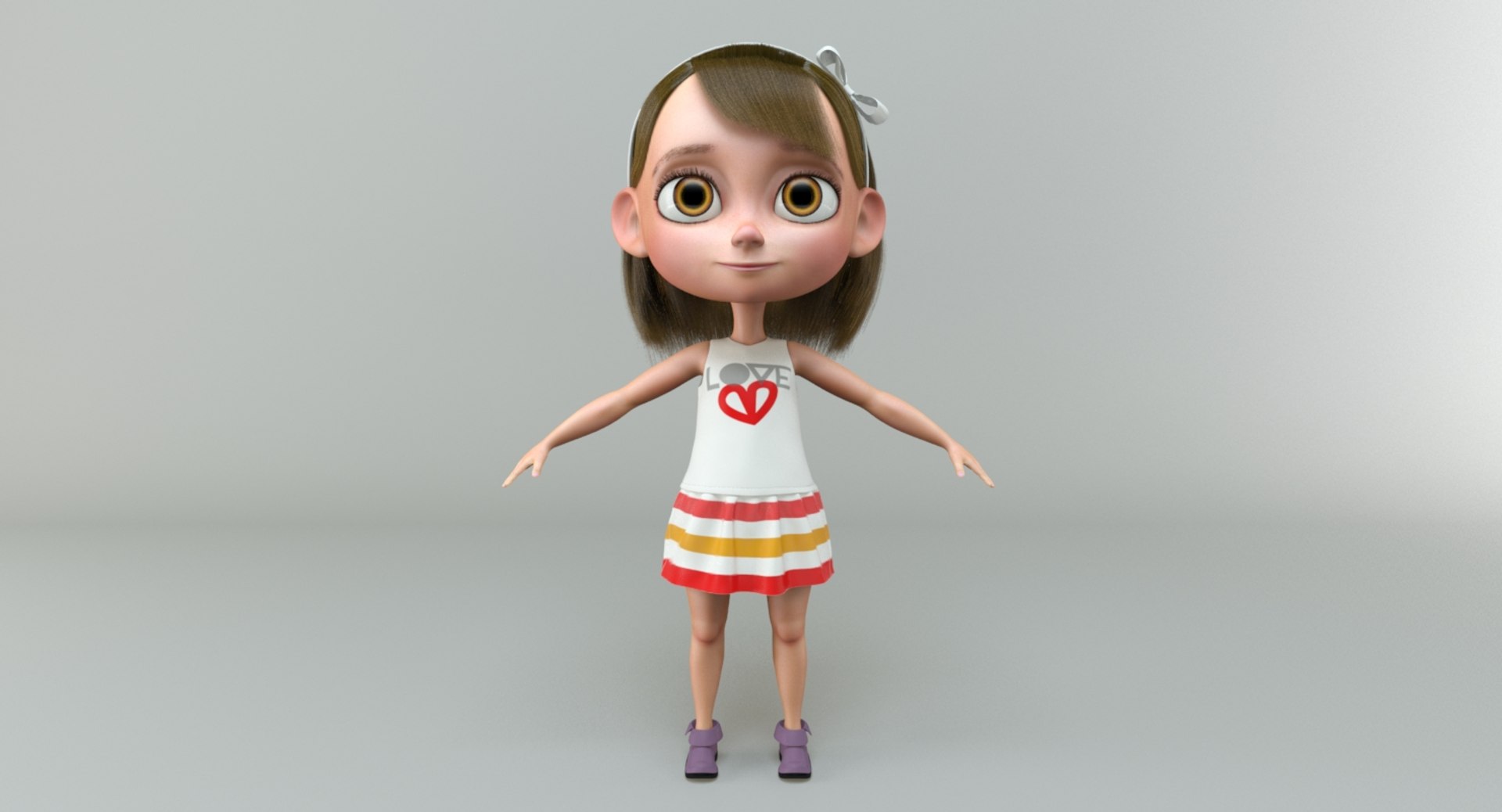 3d Little Girl