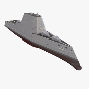 3d 3ds zumwalt-class destroyer