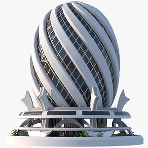3D Sci-Fi Futuristic Building Concept 12