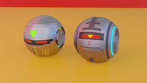 3D Futuristic Scifi Robotic Helmet model