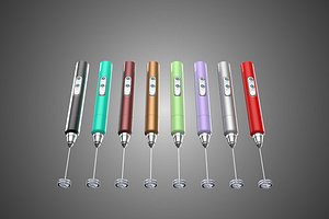 COLORFUL PORTABLE MIXER BEATER WHISK EGG MILK FROTHER FOAM MAKER 3D model