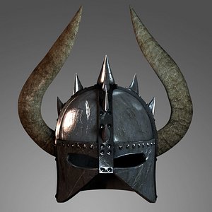 3d medieval helmet barbarian