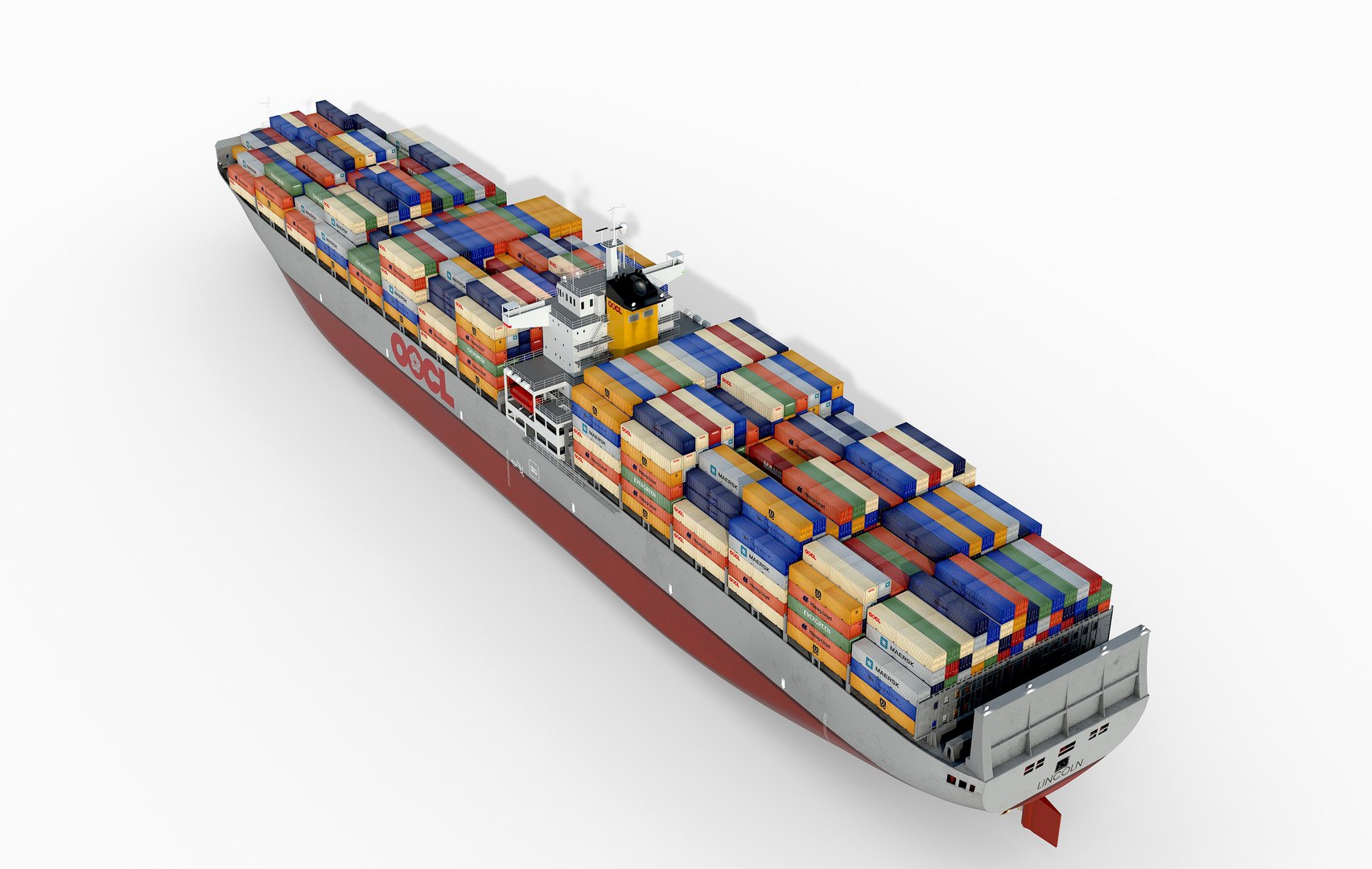 Container Ship 300m 3D - TurboSquid 1635974