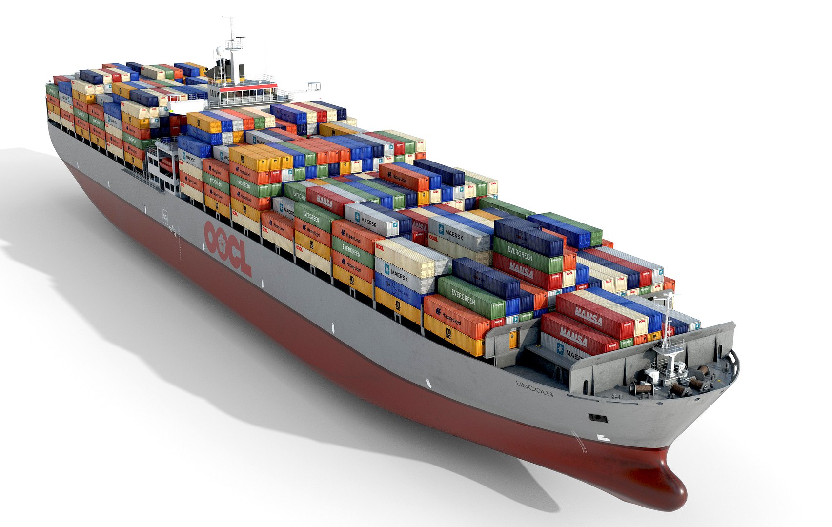 Container Ship 300m 3D - TurboSquid 1635974
