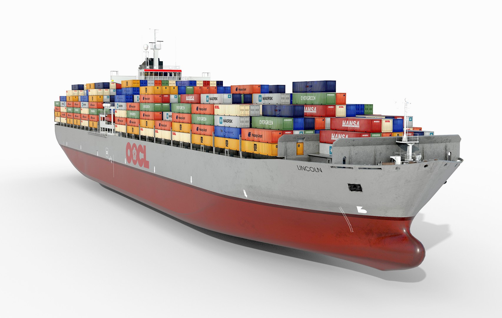 Container Ship 300m 3D - TurboSquid 1635974