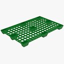 Reusable Plastic Pallet Green 3D Model