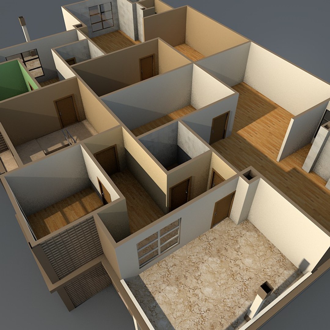 3d Model Building Interior House