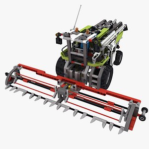 3d model lego technic combine harvester