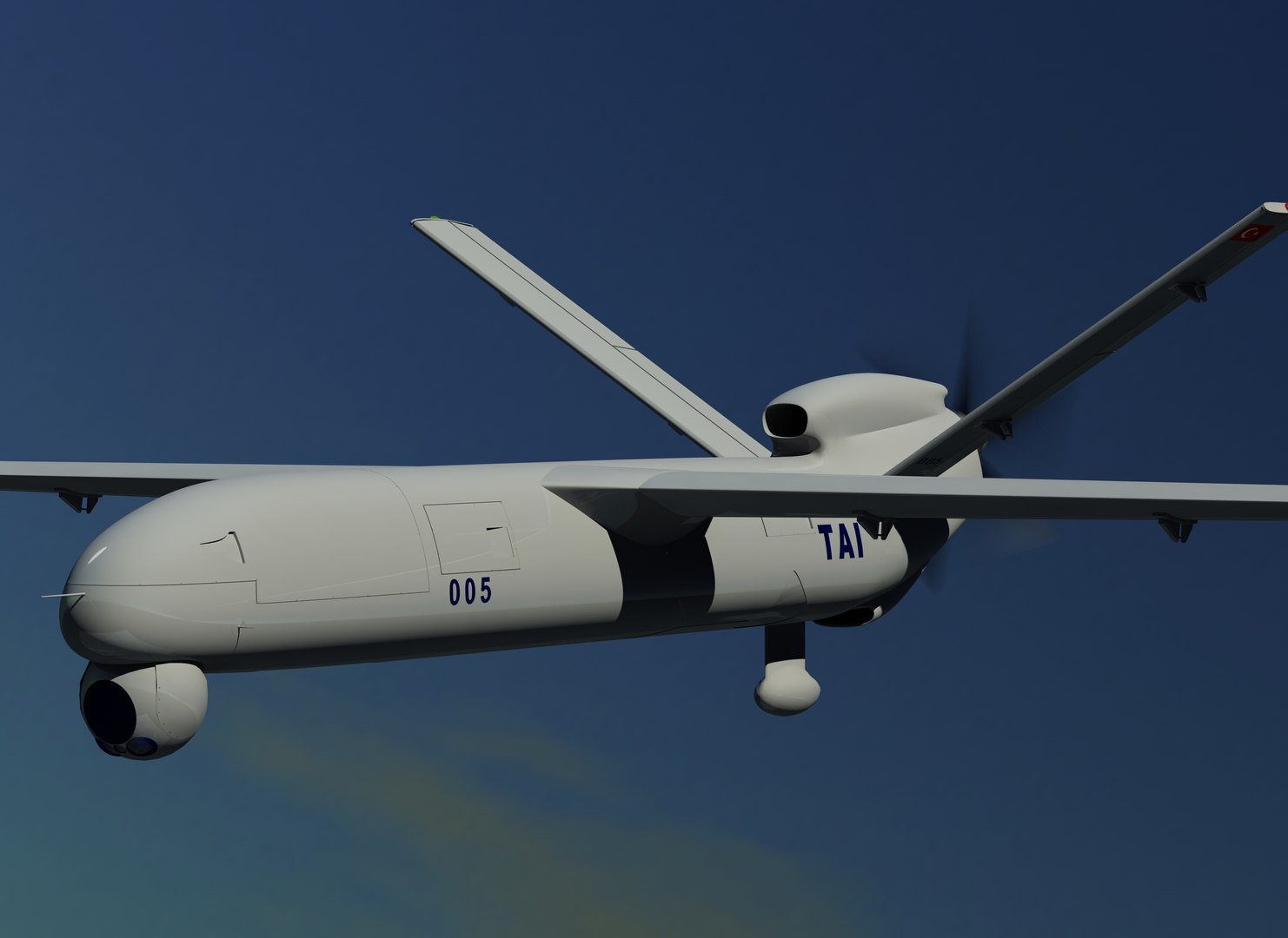 3d model unmanned vehicle uav anka