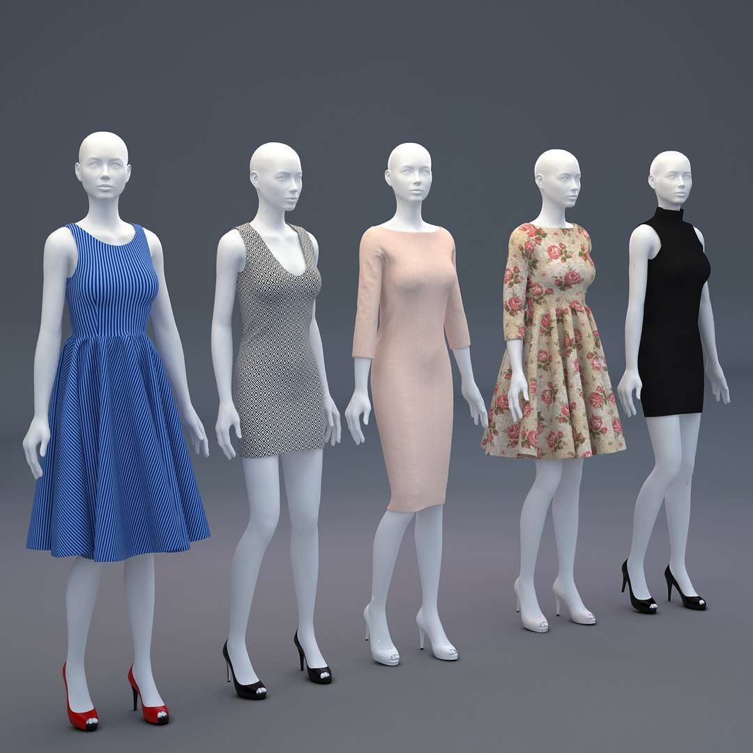 Fabric covered female mannequins - products series-3TCH