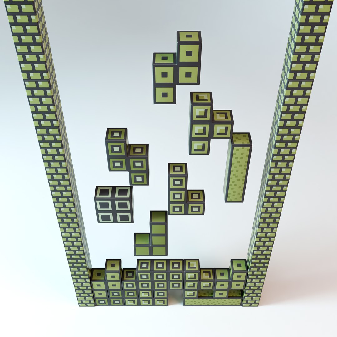 3D Retro Tetris Concept Screen Model - TurboSquid 2187241
