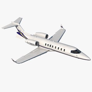 3D business jet bombardier learjet model