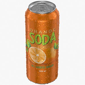 Standard Soda Can With Droplets 500ml