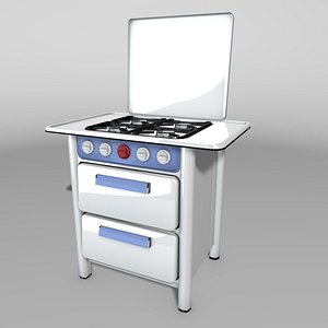 vintage stove 3D model