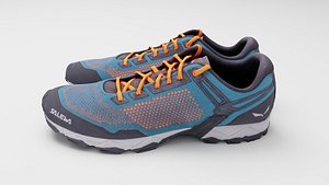 Pair of hiking shoes sneakers outdoor footwear