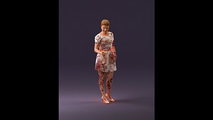 3D model 001035 zombie woman