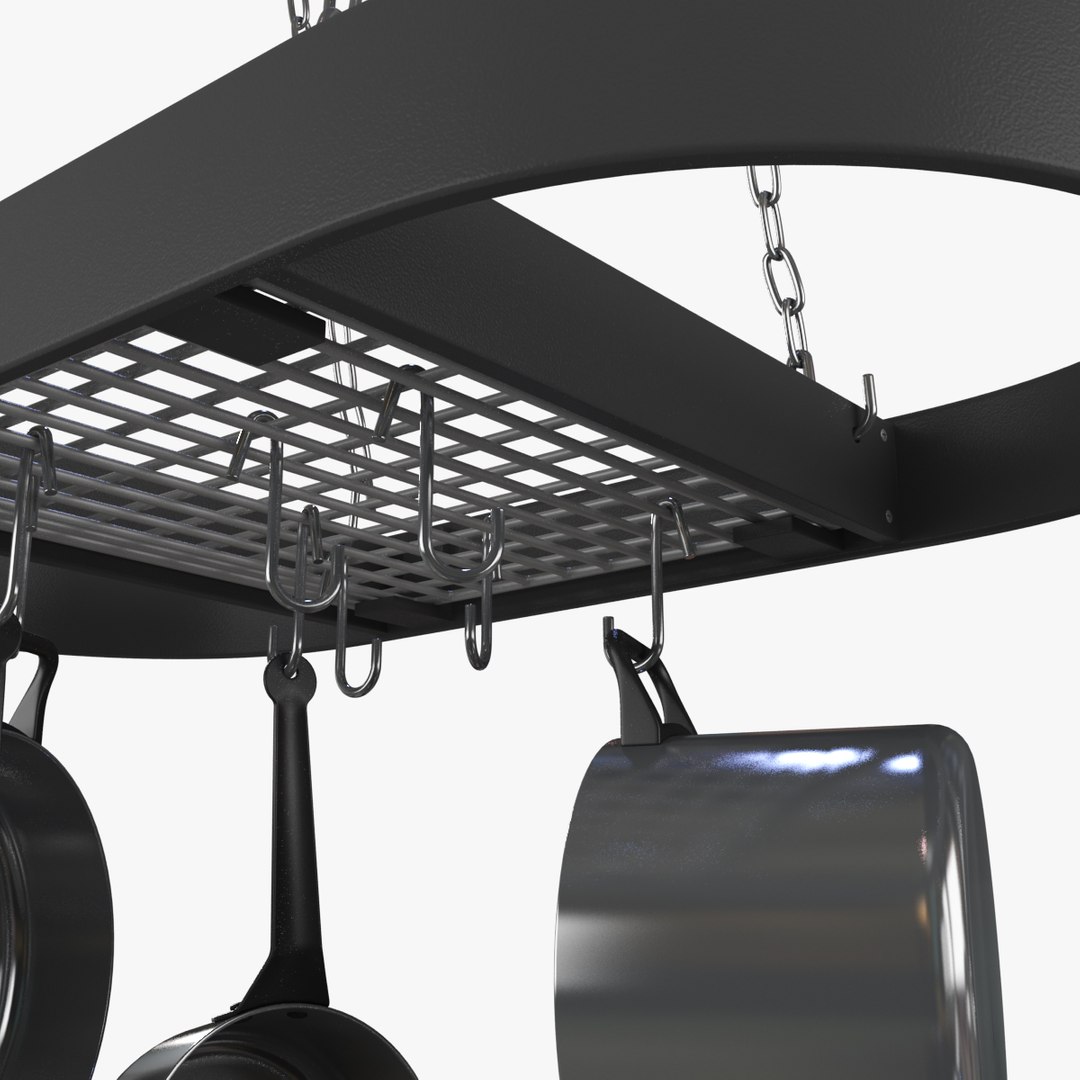 3d Model Pot Rack Kitchen