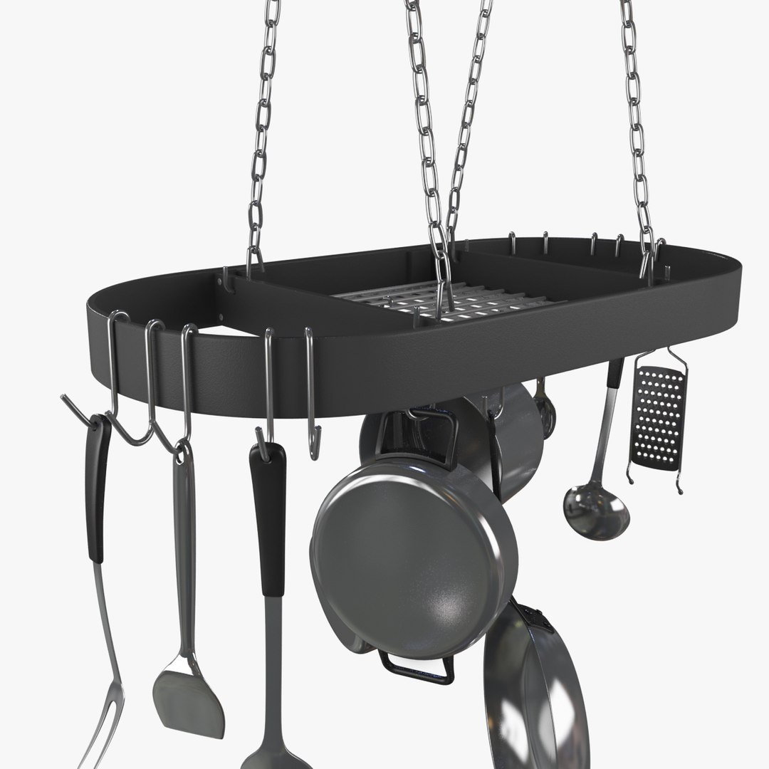 3d Model Pot Rack Kitchen