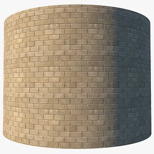 Cinder block wall material 8k seamless PBR 3D model