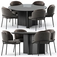 FIL NOIR chair and LOU Dining Table