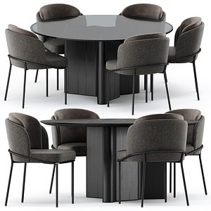 FIL NOIR chair and LOU Dining Table