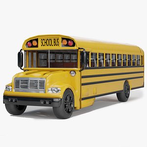 school bus 3d 3ds