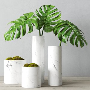 3D marble vessel decorative model