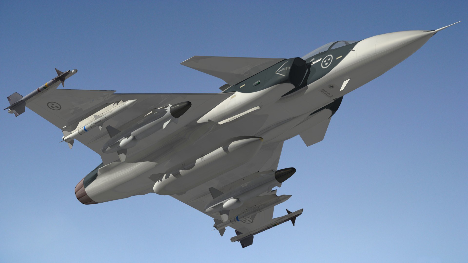 3D model JAS 39 Gripen Splinter Camo - TurboSquid 2081344