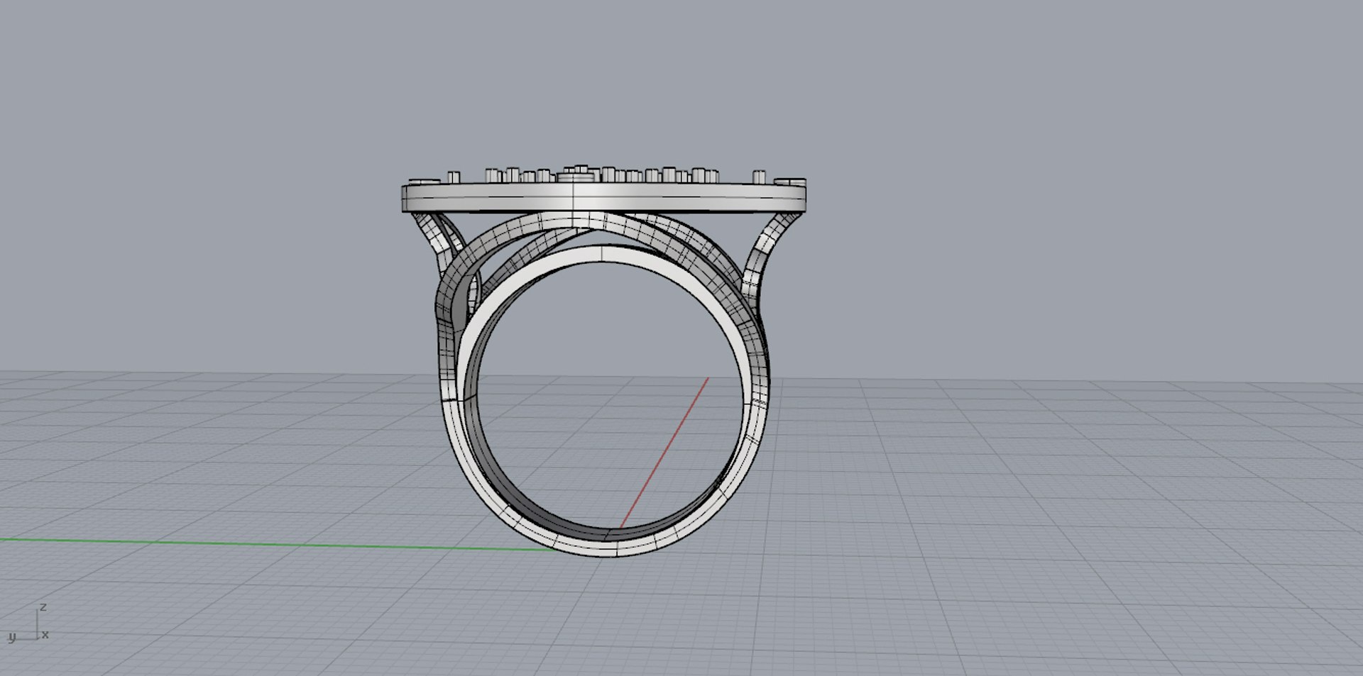 3d Ring Sapphire Drops Model