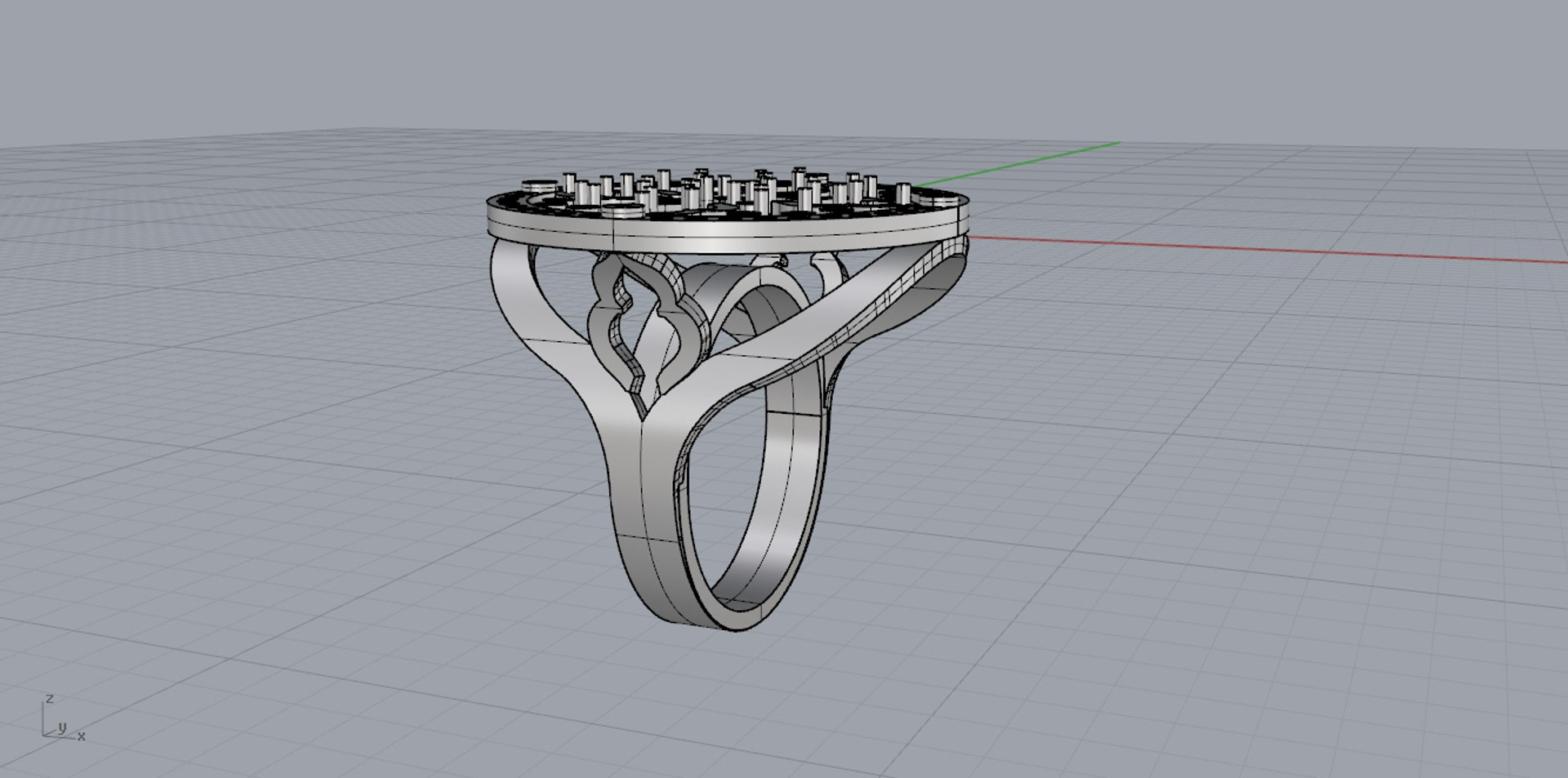 3d Ring Sapphire Drops Model