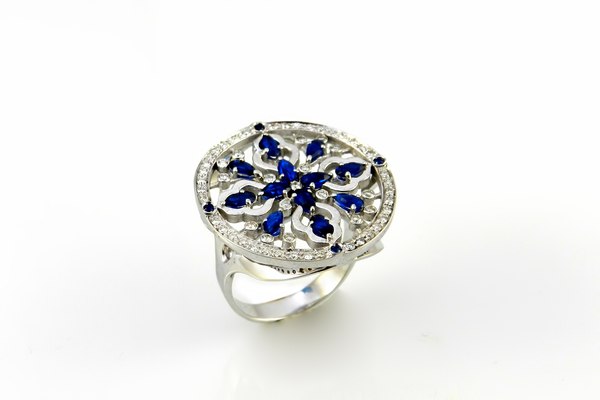 3d ring sapphire drops model