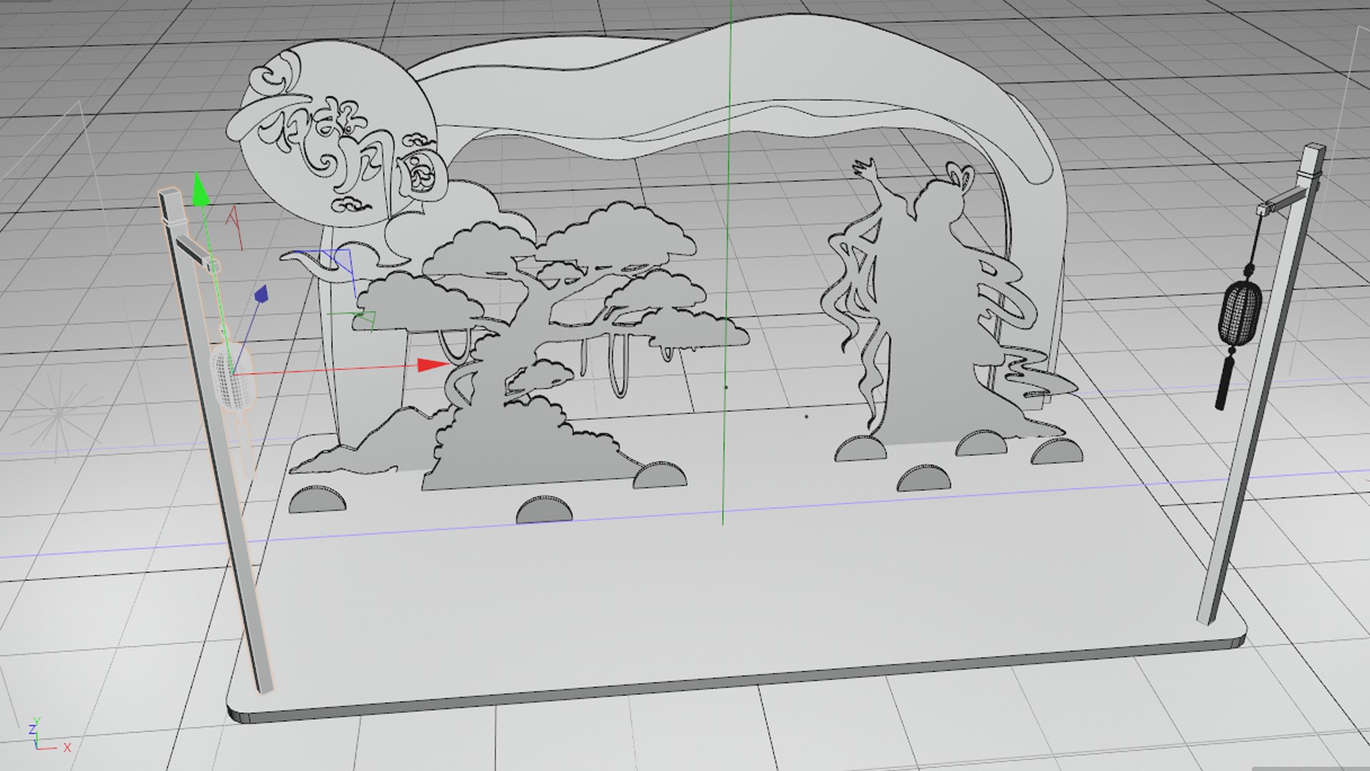 Mid Autumn Festival Commercial Art Display 3D Model TurboSquid 1948804