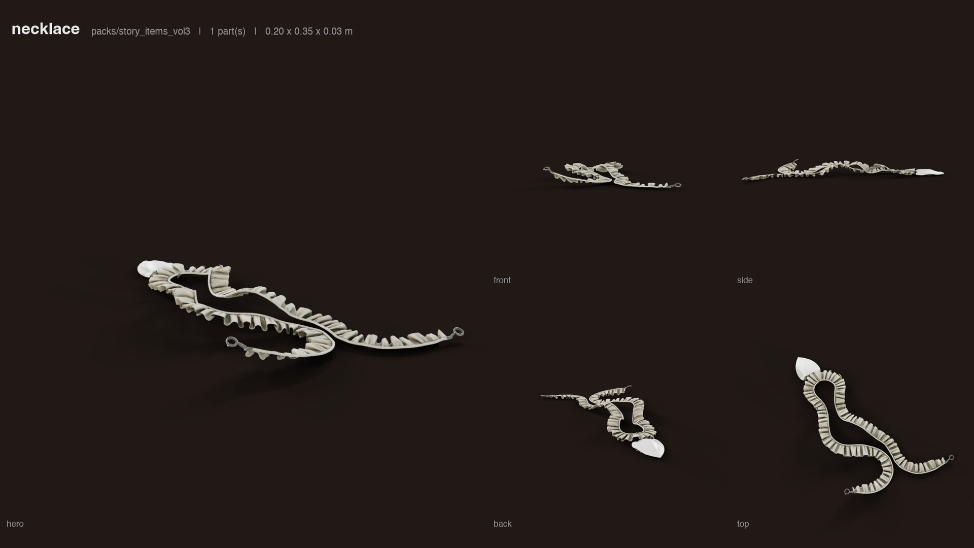 3D Story Items Pack Vol 3 https://p.turbosquid.com/ts-thumb/WX/MEaZ40/vn/05_04_necklace_angles/png/1791513458/1920x1080/fit_q87/f603925c9bb9afe3f48b67eba6082c7d7c82c1b0/05_04_necklace_angles.jpg