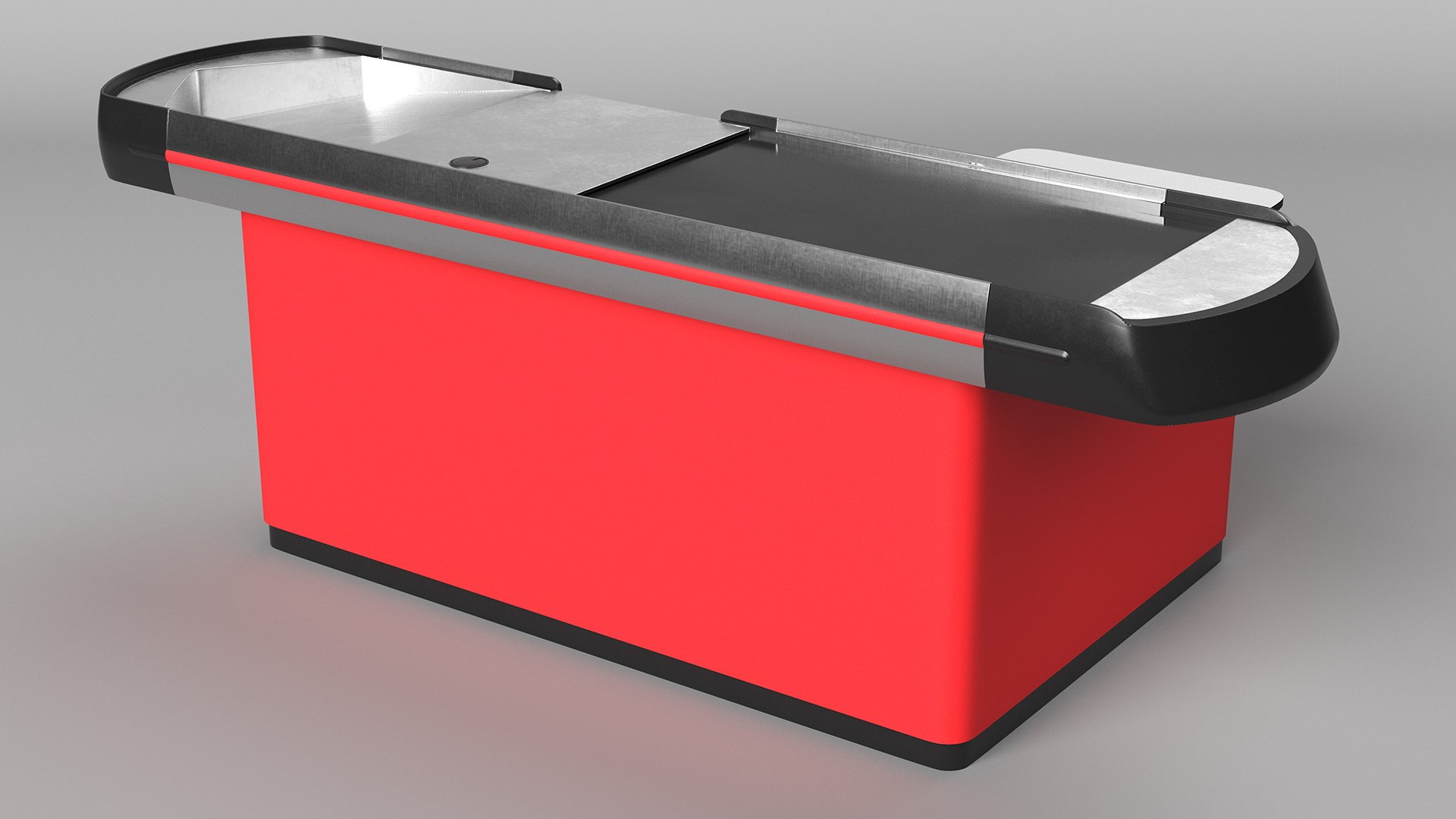 3D Small Retail Checkout Counter Red model - TurboSquid 2180166