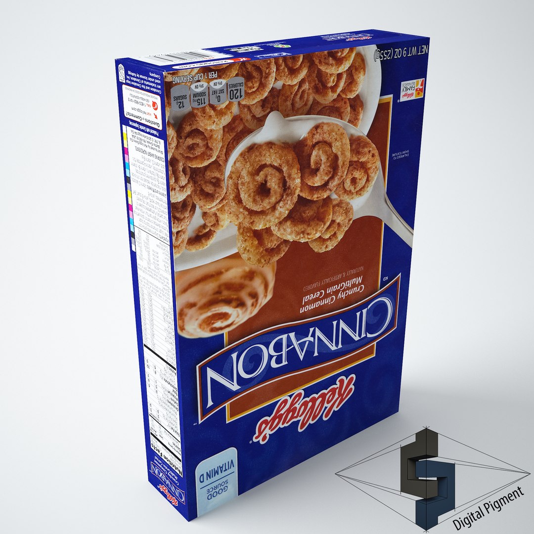 Max Kellogs Cinnabon Cereal Box