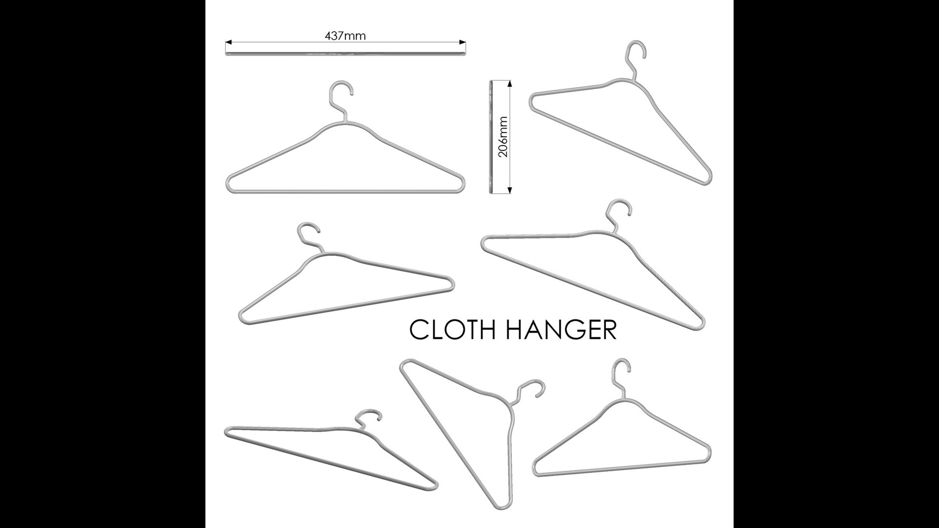 Cloth Hanger 3D Model - TurboSquid 2238703
