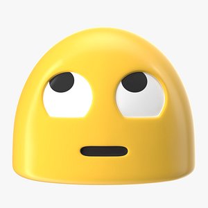 Eye Roll Android Emoji 3D model