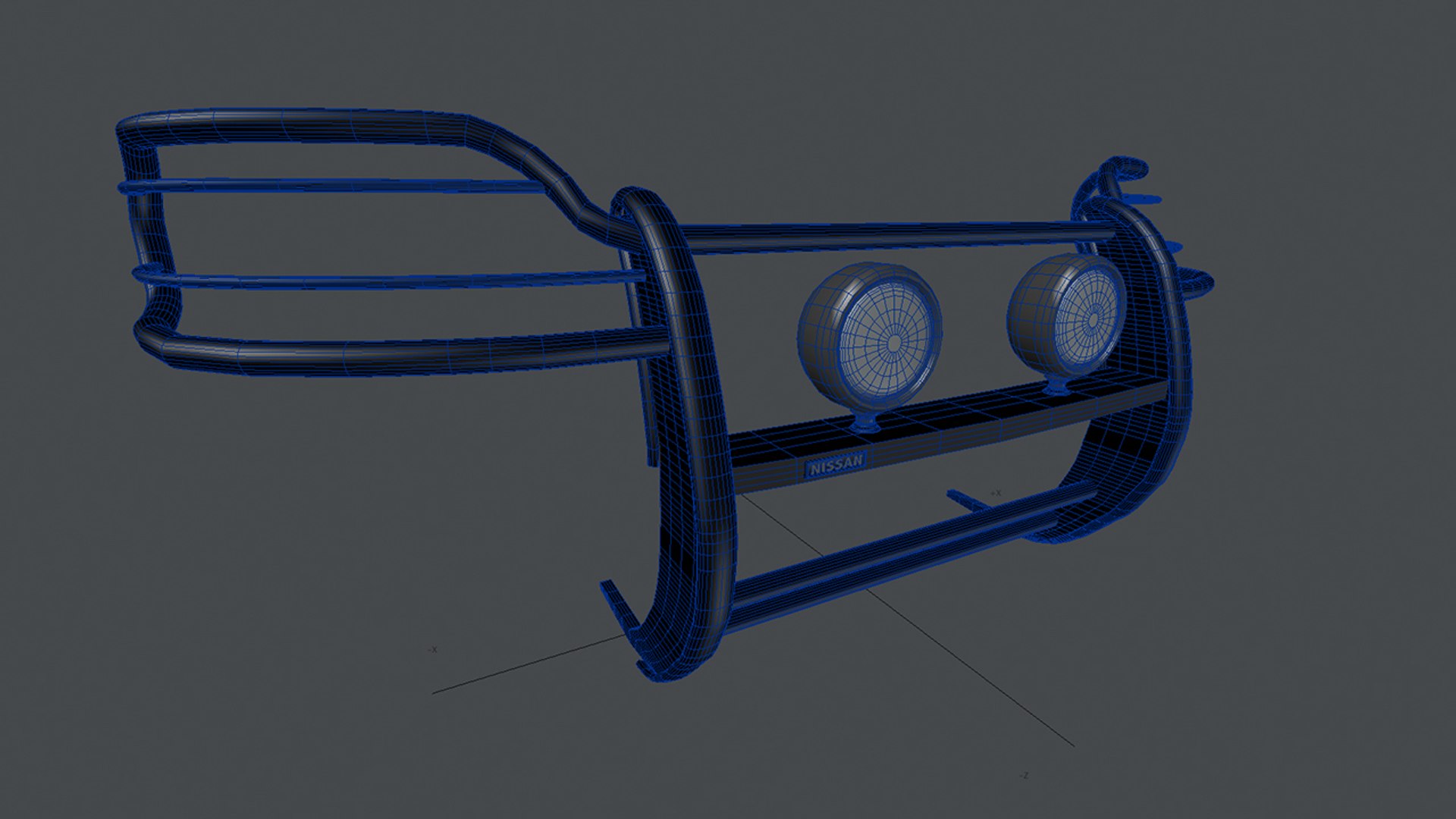 nissan grille guard lights 3d 3ds