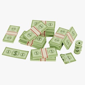 3D Cartoon Money Bills Collection