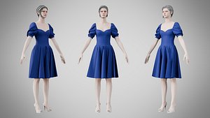 3D Dress 09 Nevy Blue