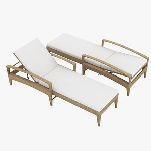 dedon beach chair 3D model