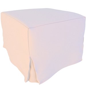3D Pleated Skirt Pouf Ottoman 42