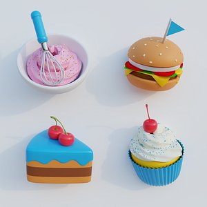 Isometric food icon model