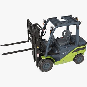 Forklift Truck03 Green All PBR Unity UE Textures