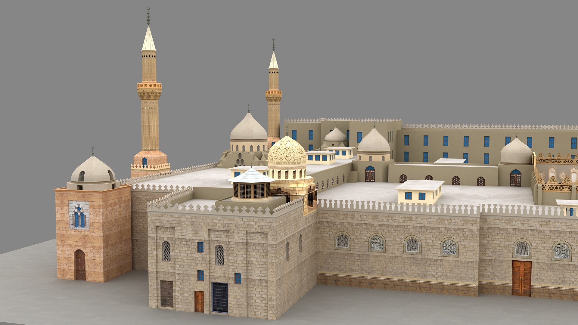 3D Al-Azhar Mosque Egypt Model - TurboSquid 2435932