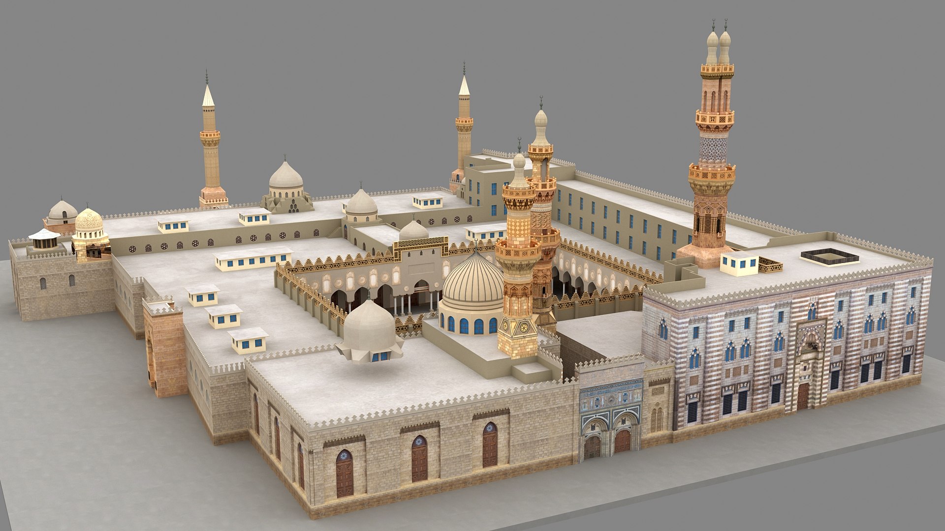 3D Al-Azhar Mosque Egypt model https://p.turbosquid.com/ts-thumb/WX/mgKNY1/6Y/alazharmosque_010003/jpg/1752903265/1920x1080/fit_q87/08c40fa264cf48bfe3e3279d4b2a2877a75398dd/alazharmosque_010003.jpg